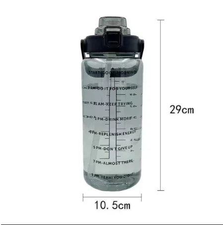Trinkflasche mit Strohhalm 2L